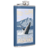 Flasques Affiche de Vintage voyage de baleine (Droite)