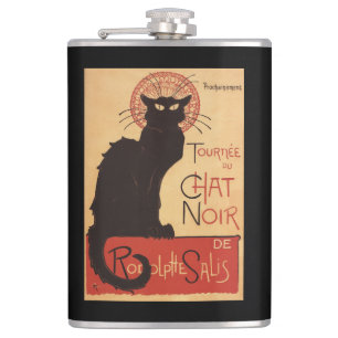 Flasques Affiche Noir de promo de chat noir de troupe de