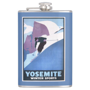 Flasques Affiche promotionnelle de ski de sports d'hiver