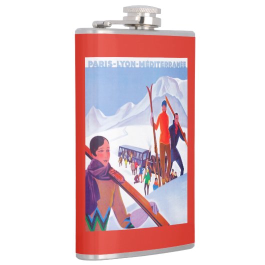 Flasques Affiche promotionnelle ferroviaire de PLM (Droite)