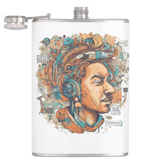 Flasques Afro Boho Queen - Artiste coloré