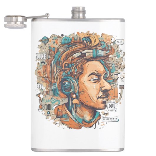 Flasques Afro Boho Queen - Artiste coloré (Ouvert)