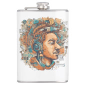 Flasques Afro Boho Queen - Artiste coloré (Devant)