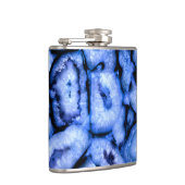 Flasques Agate de quartz bleu, Geodes bleues, motif abstrai (Droite)