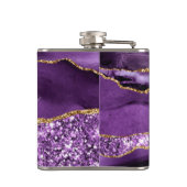 Flasques Agate Violet violet or Parties scintillant Géode N (Dos)
