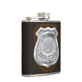 Flasques Agent de police personnalisé Sheriff Cop NAME Badg (Droite)