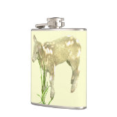 Flasques Agneau de bébé doux sur fiole jaune (Gauche)