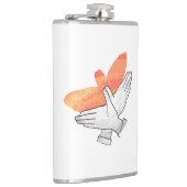 Flasques Aigle à main silhouette orange (Droite)