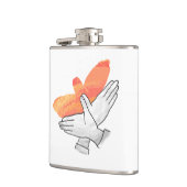 Flasques Aigle à main silhouette orange (Gauche)