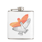 Flasques Aigle à main silhouette orange (Devant)