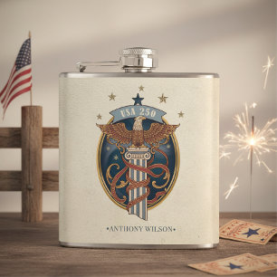 Flasques Aigle américain USA 250 Motif Art nouveau ID1304