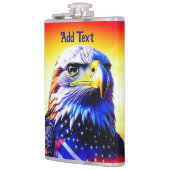 Flasques Aigle patriotique et drapeau américain Personnalis (Gauche)