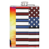 Flasques Aigle patriotique et drapeau américain Personnalis (Dos)