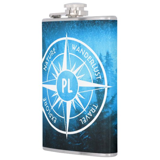 Flasques Aiguille de compas monogramme brouillard dans la f (Gauche)