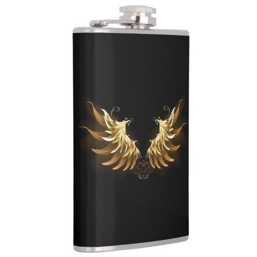 Flasques Ailes d'Ange d'or sur arrière - plan noir (Droite)