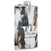 Flasques Ajouter couple photo merisier marié ajouter date a (Droite)