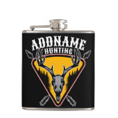 Flasques AJOUTER NOM Hunter Elk Crâne Gros Antlers Chasse a (Devant)