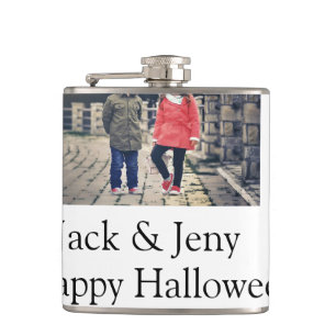 Flasques ajouter nom photo texte Halloween enfant fille gar