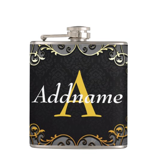 Flasques Ajouter votre nom et votre initiale (Devant)