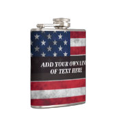 Flasques Ajouter votre texte sur le drapeau américain (Droite)