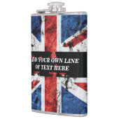 Flasques Ajouter votre texte sur le drapeau anglais Jeu d'o (Gauche)