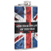 Flasques Ajouter votre texte sur le drapeau anglais Jeu d'o (Droite)