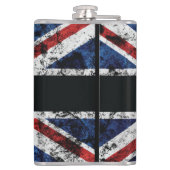 Flasques Ajouter votre texte sur le drapeau anglais Jeu d'o (Dos)