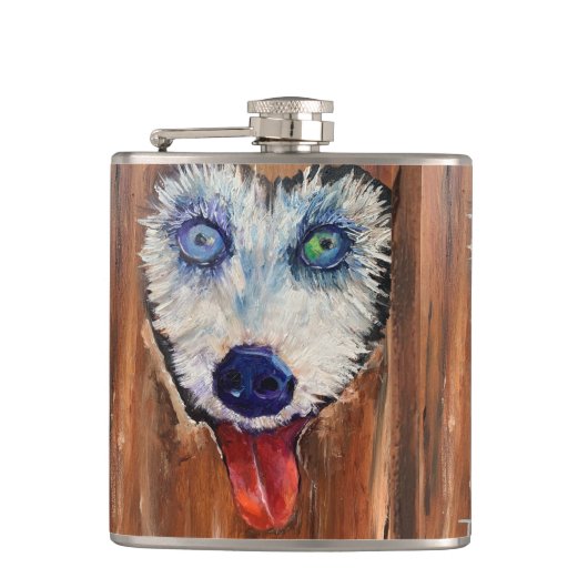 Flasques Alaskan Husky Sleddog Flask (Devant)
