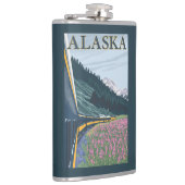 Flasques AlaskaRailroad et Vintage voyage de Fireweed (Droite)