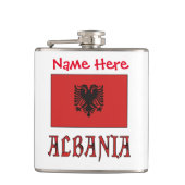 Flasques Albanie Pavillon albanais Rouge Personnalisé (Devant)