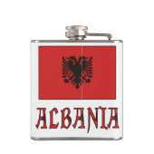 Flasques Albanie Pavillon albanais Rouge Personnalisé (Dos)
