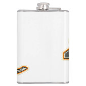 Flasques Albany New York State Outline Map Label Design (Dos)