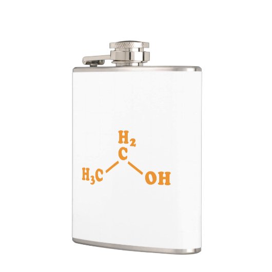 Flasques Alcool Éthanol Formule chimique moléculaire (Gauche)