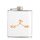 Flasques Alcool Éthanol Formule chimique moléculaire (Devant)
