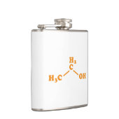 Flasques Alcool Éthanol Formule chimique moléculaire (Droite)