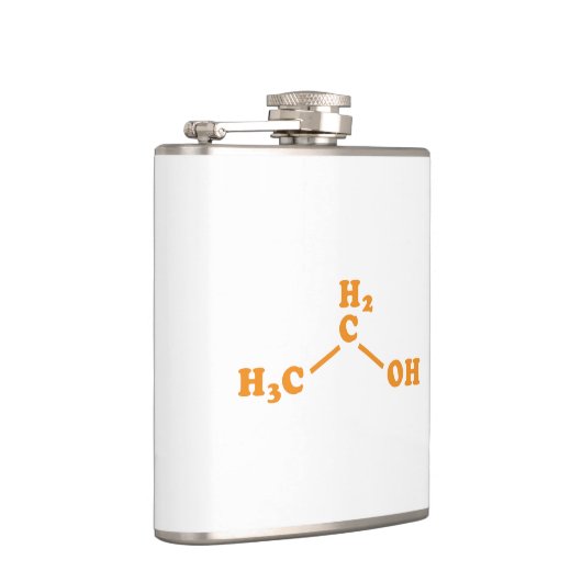 Flasques Alcool Éthanol Formule chimique moléculaire (Droite)