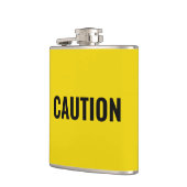 Flasques Alerte "Attention" jaune noir (Gauche)
