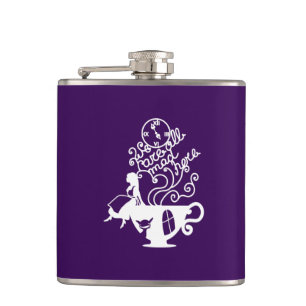 Flasques Alice au pays des merveilles. Illustration silhoue