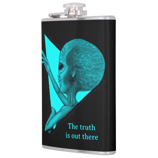 Flasques Alien gris, la vérité est là (Gauche)