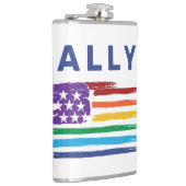 Flasques Ally Artistic Rainbow drapeau personnalisé (Droite)