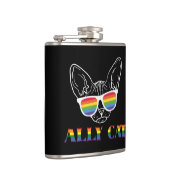 Flasques Ally Cat - Cute Pride Cat avec lunettes de soleil (Droite)