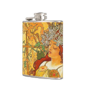 Flasques Alphonse Mucha Art Nouveau Automne (Gauche)