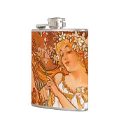 Flasques Alphonse Mucha Printemps Art Nouveau (Gauche)