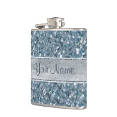 Flasques Aluminium argenté personnalisé de paillettes (Gauche)