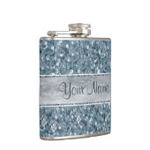 Flasques Aluminium argenté personnalisé de paillettes (Droite)