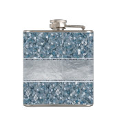 Flasques Aluminium argenté personnalisé de paillettes (Dos)