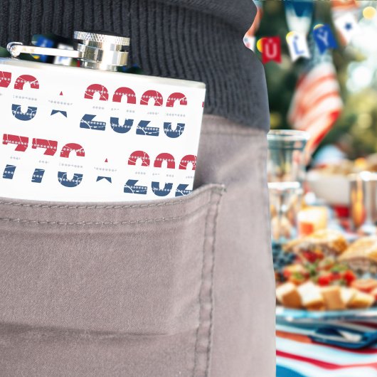 Flasques America 250 Stars & Stripes 1776 2026 Lettering