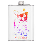 FLASQUES AMÉRICAIN BULLDOG COLORÉ (Dos)