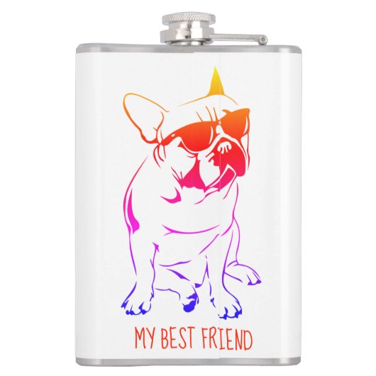 FLASQUES AMÉRICAIN BULLDOG COLORÉ (Dos)