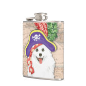 Flasques American Eskimo Chien Pirate Hip Flask (Gauche)